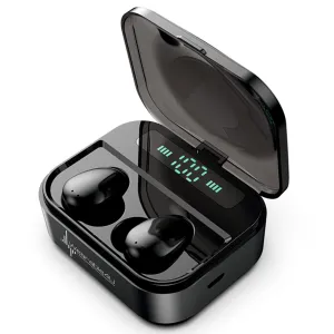 Wearable4U Wireless Bluetooth EarBuds with Charging Power Bank 1500 mAh Case