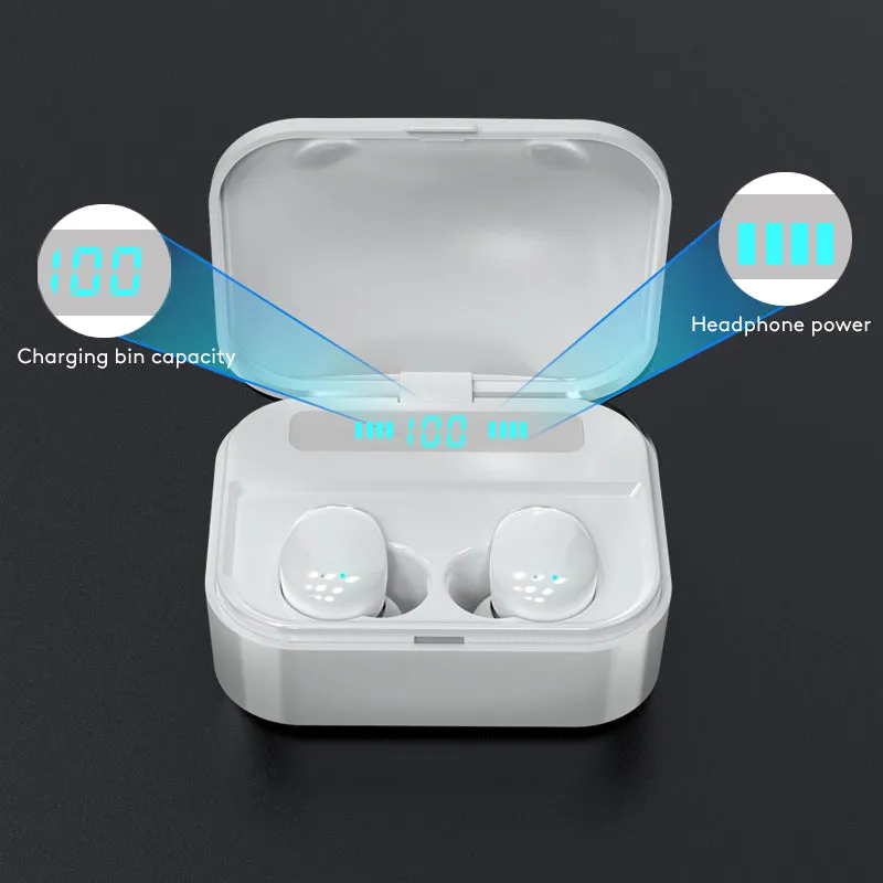 Wearable4U Wireless Bluetooth EarBuds with Charging Power Bank 1500 mAh Case