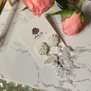 White Bride Squad Earrings