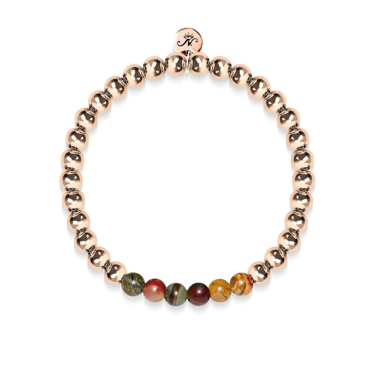 Wild | 18k Rose Gold | Red Picasso Jasper | Gemstone Expression Bracelet