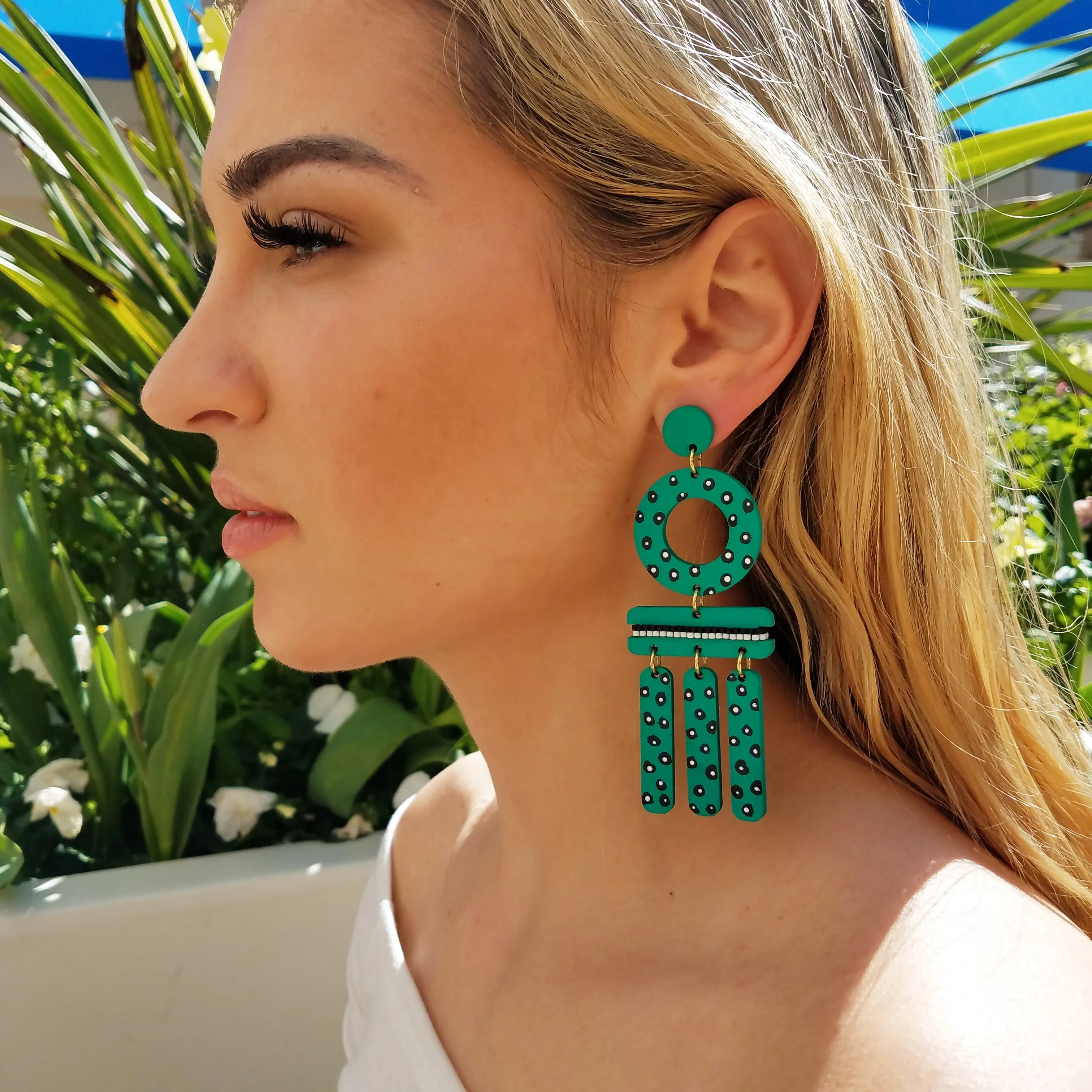 WIND CHIME EARRINGS | AQUA