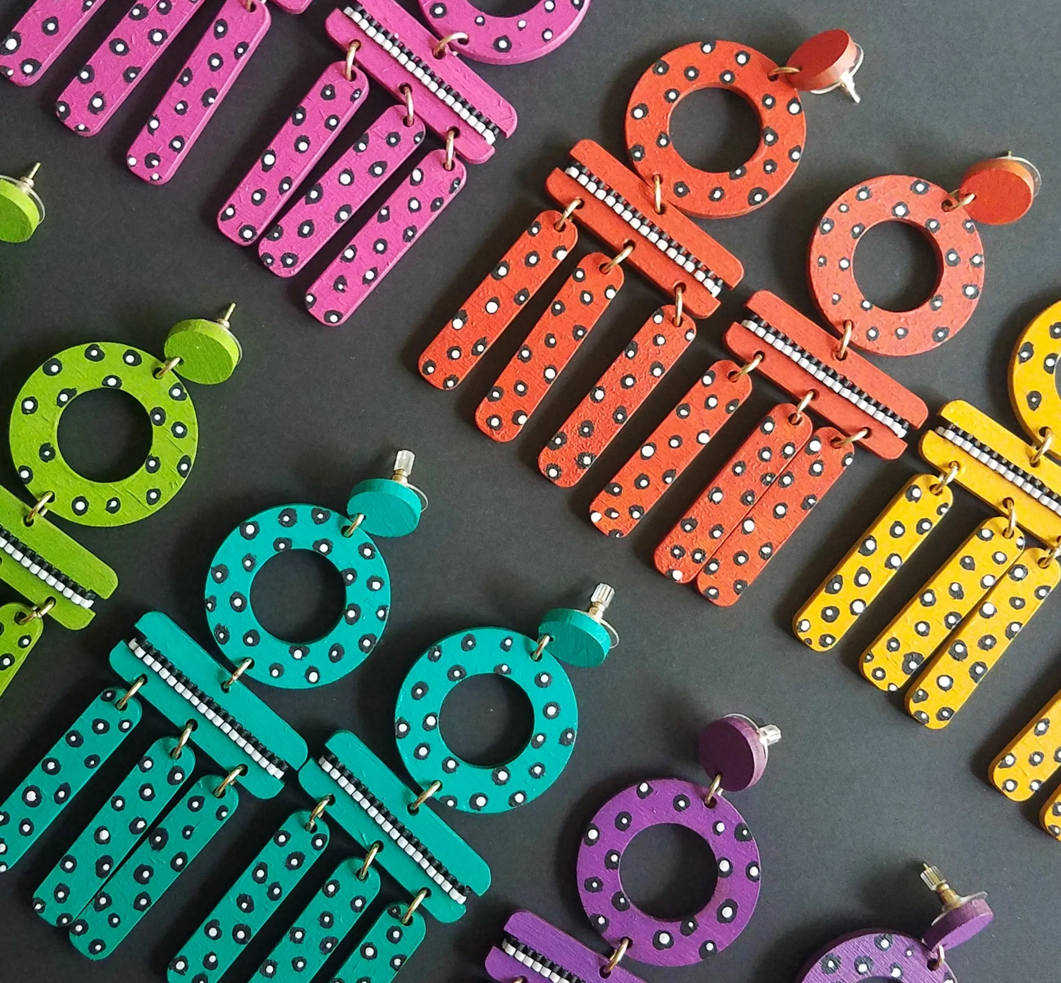 WIND CHIME EARRINGS | AQUA