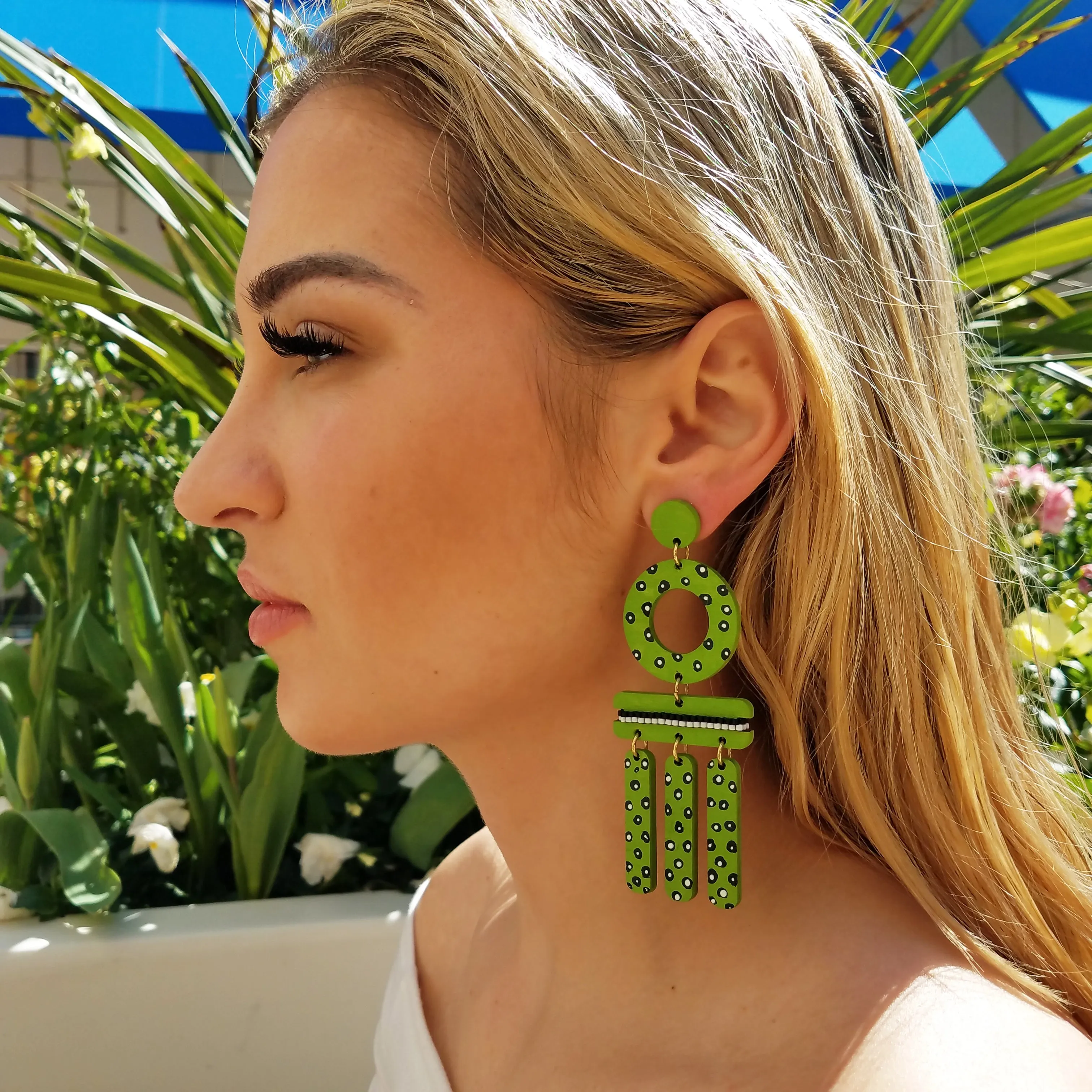 WIND CHIME EARRINGS | LIME