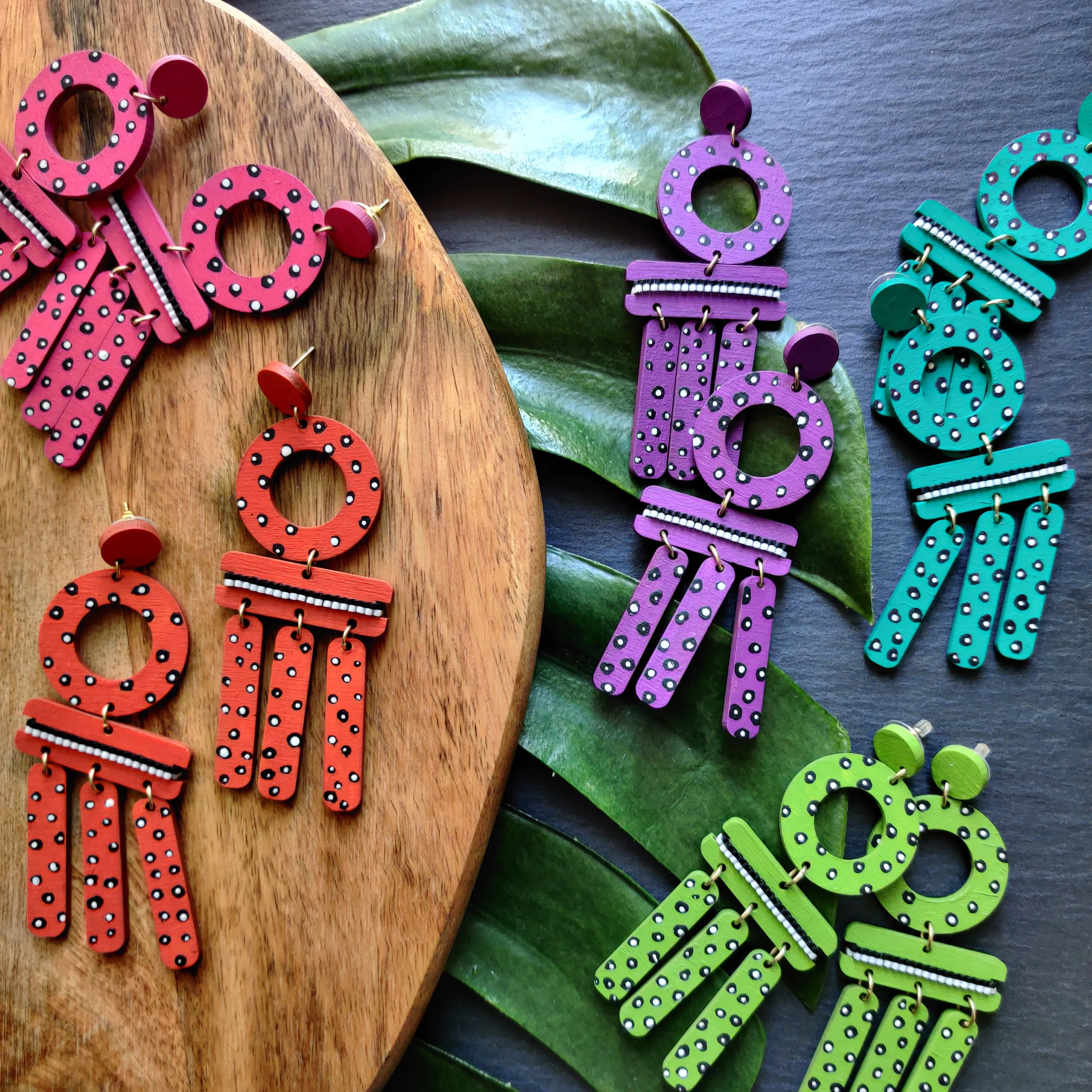 WIND CHIME EARRINGS | LIME