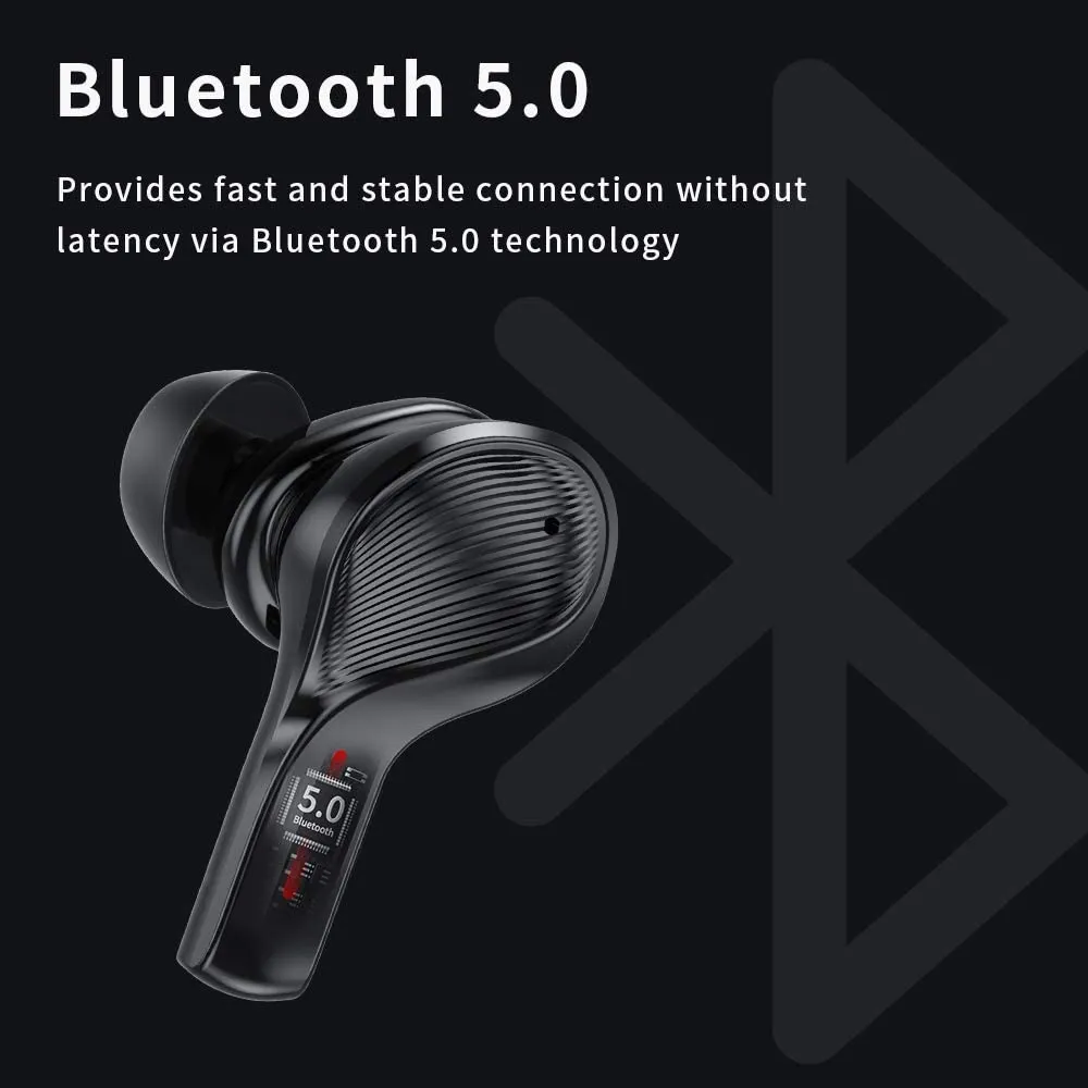 Wireless Bluetooth Earbuds, AIKELA Active Noise Cancelling Ear Buds with 4 Mics, Activate Voice Assistant, Hi-FI Stereo Sound in-Ear Headphones with Wireless Charging Box, Touch Control Bluetooth 5.0 Sport Earphones Support 3 Play Modes