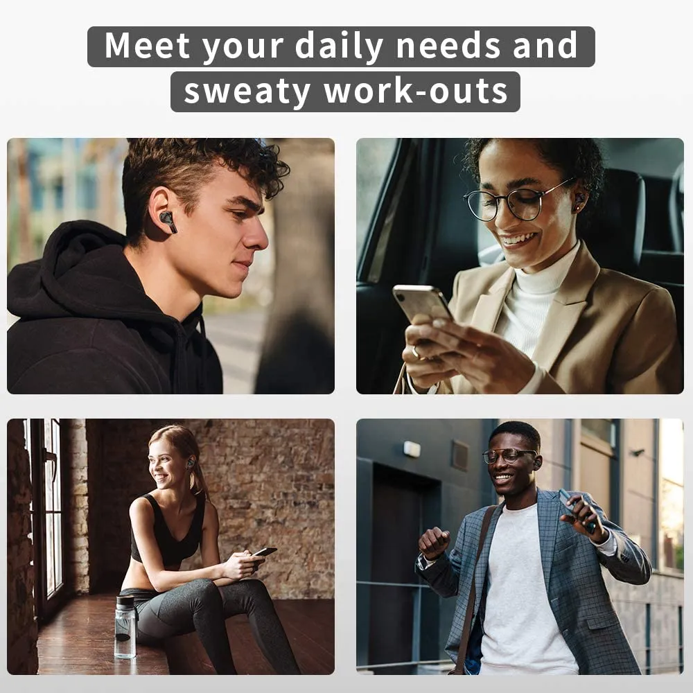Wireless Bluetooth Earbuds, AIKELA Active Noise Cancelling Ear Buds with 4 Mics, Activate Voice Assistant, Hi-FI Stereo Sound in-Ear Headphones with Wireless Charging Box, Touch Control Bluetooth 5.0 Sport Earphones Support 3 Play Modes