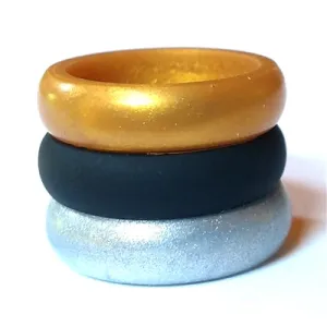 Women's 5mm Gold Silicone Combo Pack, Size 8 (91615)