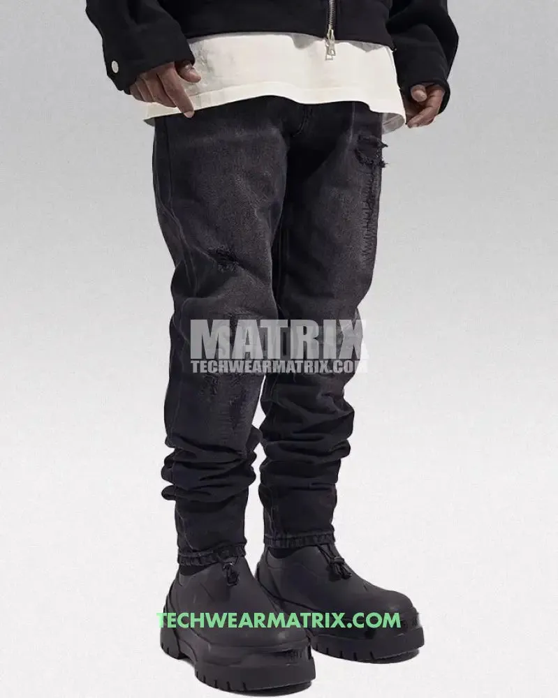 Y2K Grunge Jeans Black for