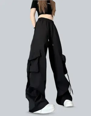 Y2K Loose Drawstring Cargo Pants for Trendy Street Style