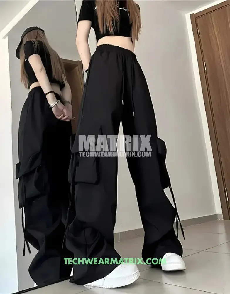 Y2K Loose Drawstring Cargo Pants for Trendy Street Style
