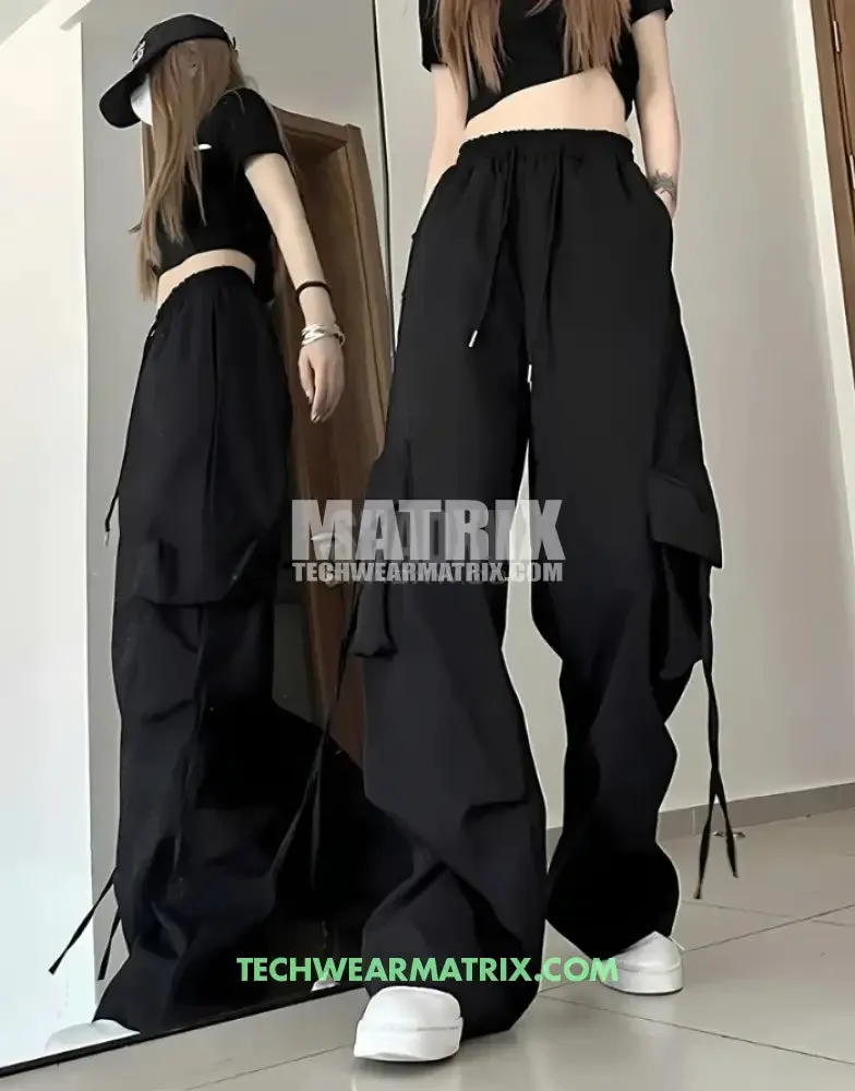 Y2K Loose Drawstring Cargo Pants for Trendy Street Style