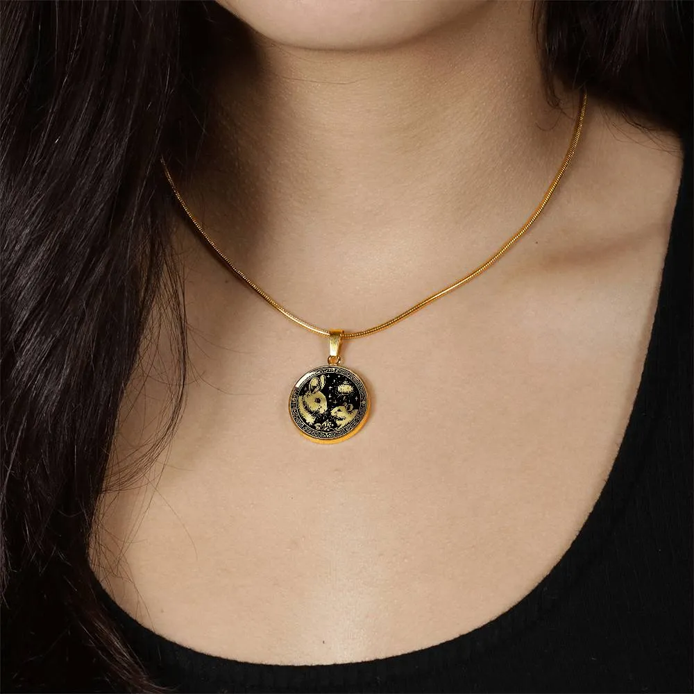 Year of The Rabbit Necklace, Chinese Zodiac Animal Jewelry Gift, Lunar New Year 2024 Pendant, Engraved  Spirit Companion Rat Necklace