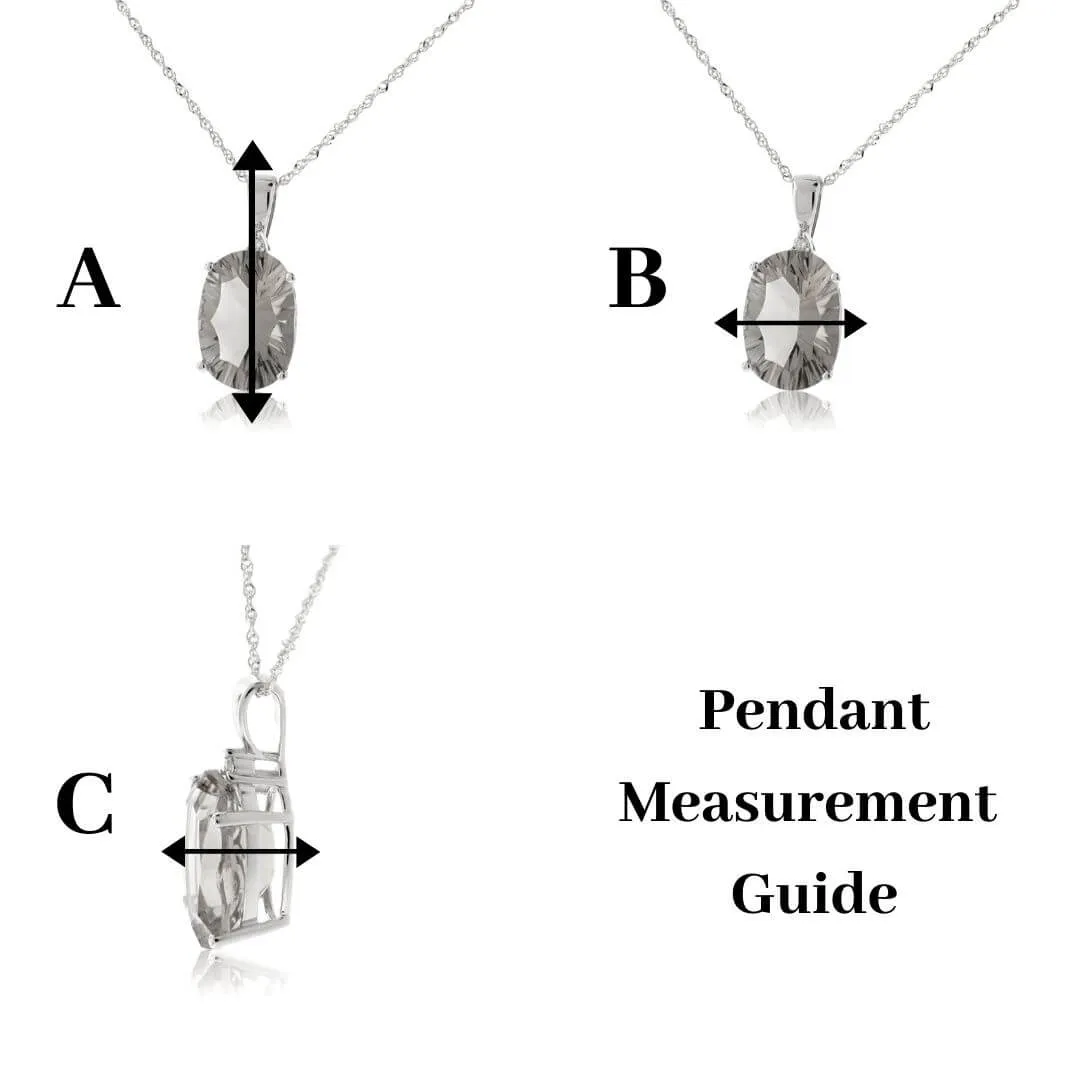 Yellow Gold Satin Finish Flush Set Triangle Screw Clasp Pendant