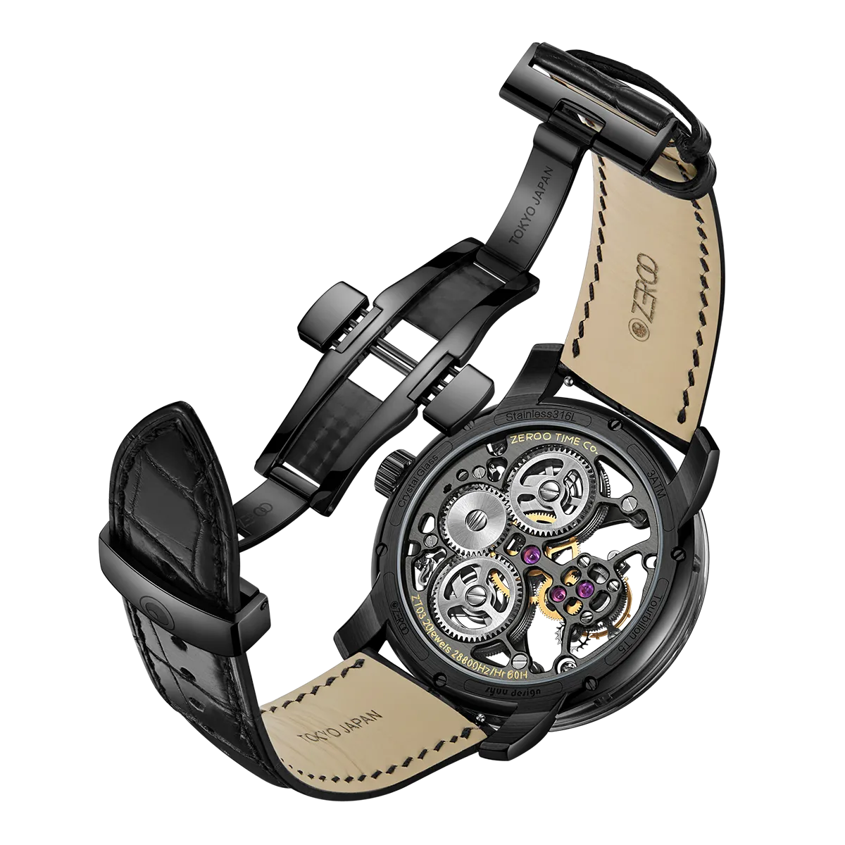 ZEROO T5 THE ARCHER FULL SKELETON TOURBILLONMANUAL TOURBILLON WATCH FOR GENTS - ZT005CBB