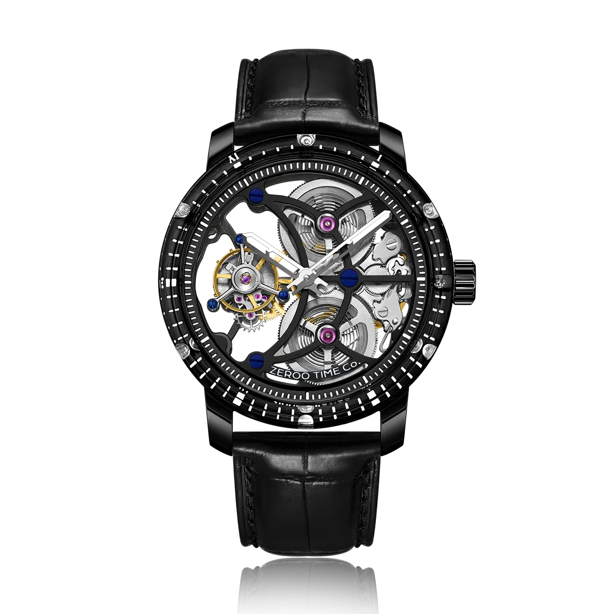 ZEROO T5 THE ARCHER FULL SKELETON TOURBILLONMANUAL TOURBILLON WATCH FOR GENTS - ZT005SBB